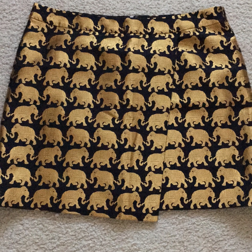 Jcrew elephant print skirt